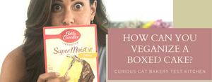 How can you veganize a boxed cake?